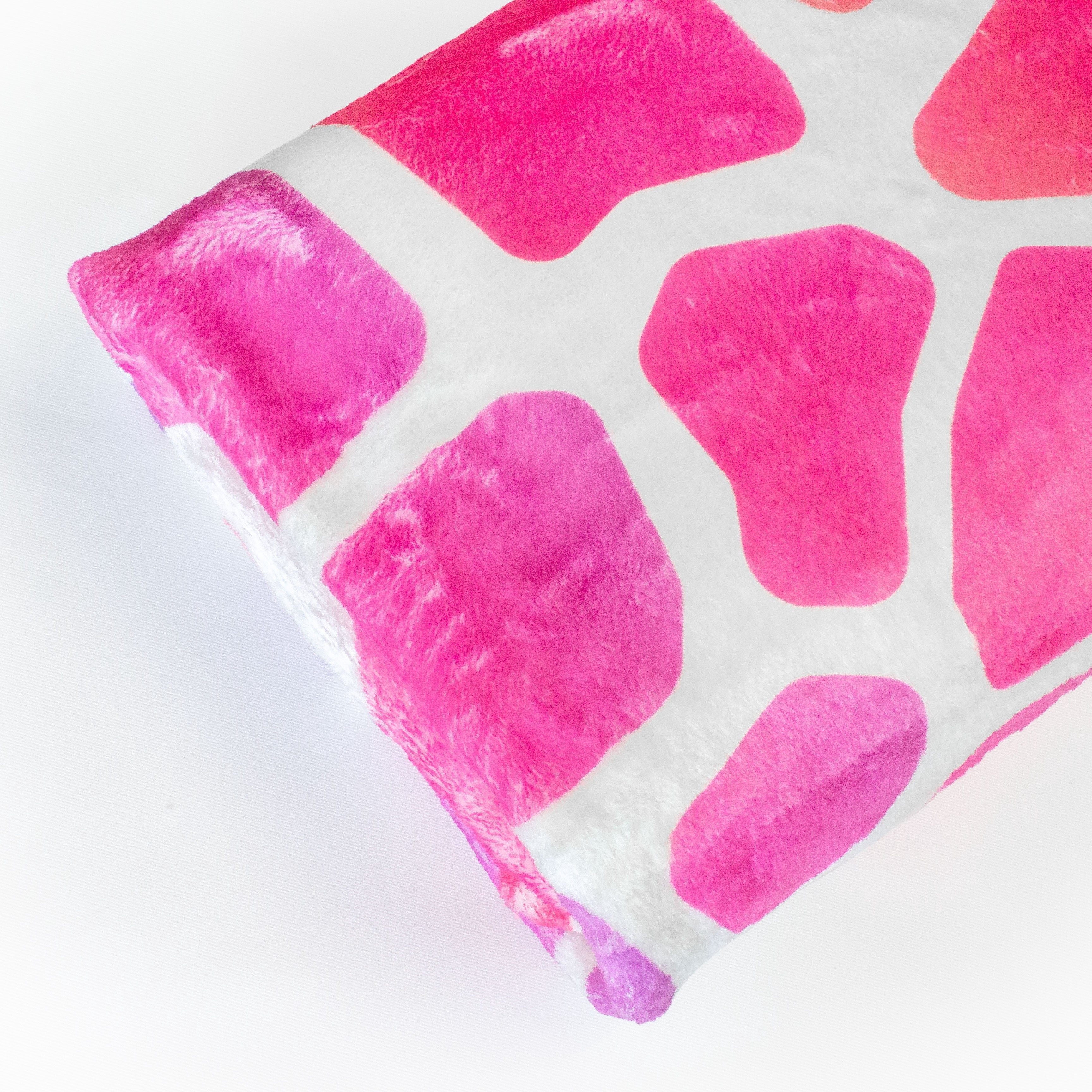 Everything Comfy Giraffe Print Decorative Throw Blanket, 30" X 40", Rainbow Gradient