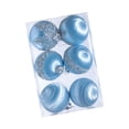 thumbnail image 3 of 6 Piezas Adornos Navideños Strade Fareast Limited Bolas Irrompibles Azul Claro 8cm, 3 of 8