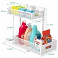 thumbnail image 6 of NUBILY Adjustable Height Under Sink Organizer 2-Tier Pull Out Cabinet Organizer, Space Saving Storage Rack for Bathroom Kitchen, White, 1 Pack, 6 of 10