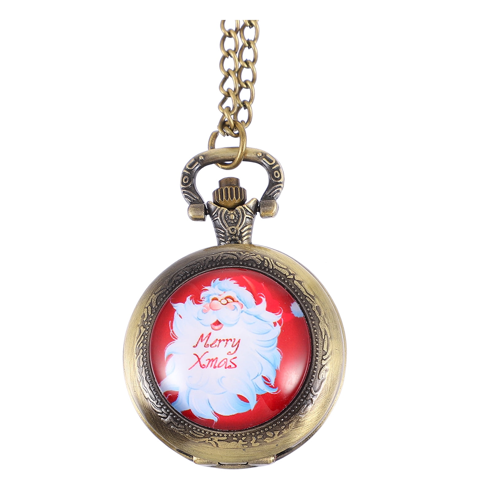 Vintage Pocket Watch Necklace Neck Chain Christmas Gift Holiday Party