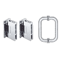 thumbnail image 6 of CRL GENS3CH Polished Chrome Geneva Shower Pull and Hinge Set, 6 of 6