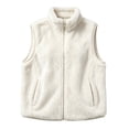 thumbnail image 7 of Nfurl Women's Fleece Vests with Pockets Warm Sleeveless Vest Jacket Trendy Fall Winter Stand Collar Outerwear Vests White,XL, 7 of 7