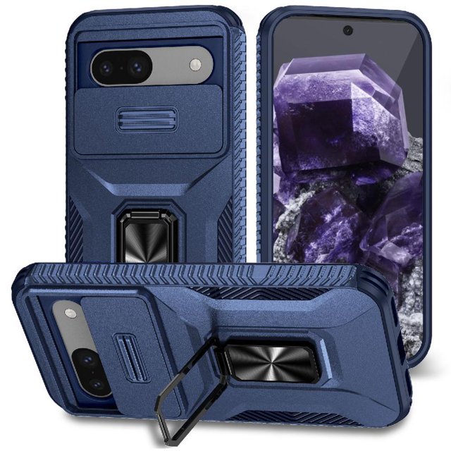 Étui pour GANGXUN Google Pixel 8A - Double Protection, Support, Fonction Magnétique pour Voiture