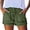 A-dark Green, variant on Womens Lightweight Shorts Casual Baggy Trendy Hot Pants Elastic Waist Drawstring Comfy Shorts