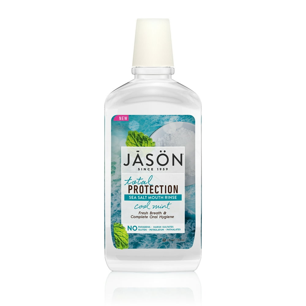 JASON Total Protection Cool Mint Sea Salt Mouthwash, 16 fl. oz