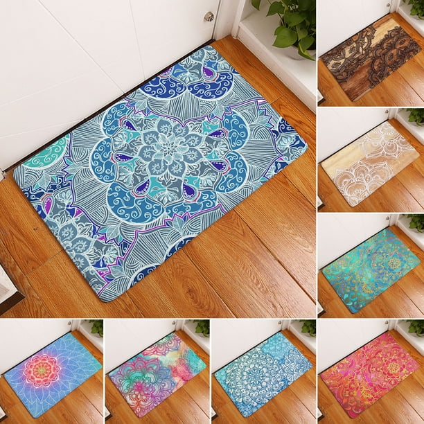 Vintage Door Mat Outdoor Natural Coir Doormat Floral Non Slip Front