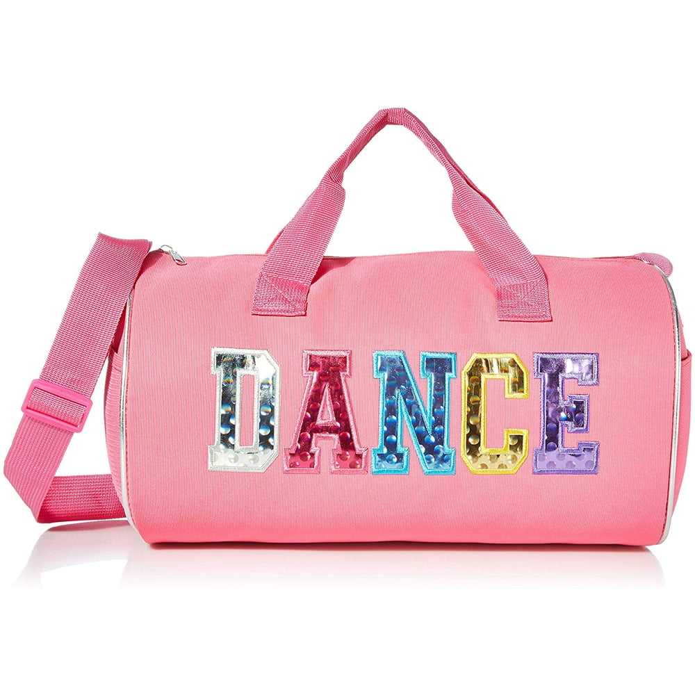 Dance Duffel Bag With Multicolored Dance Print Fuchsia
