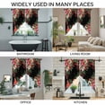 thumbnail image 3 of Cardinal Bird Swag Valances for Windows, Kitchen Curtains 36 Inch Length 2 Panels Set, Winter Poinsettia Pine Cones Berry Black Short Curtains for Small Windows Rod Pocket Cafe Curtains 28"x36", 3 of 8