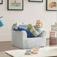 thumbnail image 3 of Iwicker Kids Club Chair Toddler Couch Baby Sofa Chair with Sherpa Fabric, Gray, 3 of 7