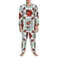 thumbnail image 3 of Vsdgher Insects Mens Pajama Set, Soft Warm Long Sleeve Sleepwear, Cozy Button-Down Pjs for Men-Small, 3 of 7