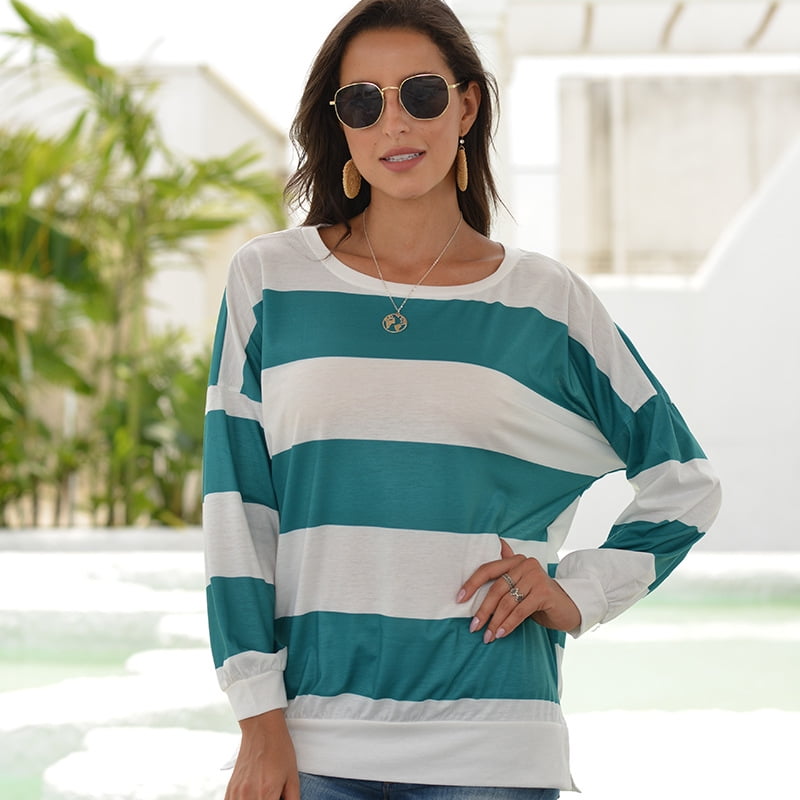 horizontal striped long sleeve shirt