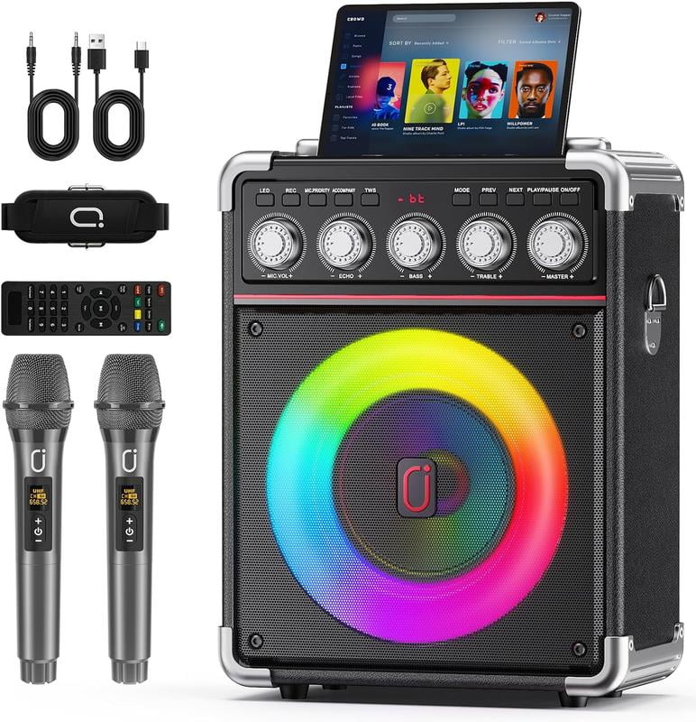 【100% Original】JYX D17&D25&D32&TX05&D31 Mini Karaoke Bluetooth Speaker｜Powerful Bass｜Premium Microphone Set｜Portable KTV System