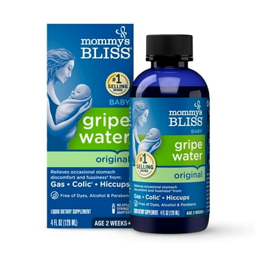 Mommy's Bliss Gripe Water Original, Relieves Stomach Discomfort, Pediatrician-Recommended, 4 fl oz