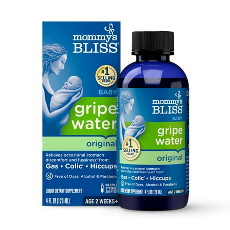 Mommy's Bliss Gripe Water Original, Relieves Stomach Discomfort, Over-the-Counter, 4 fl oz