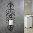 thumbnail image 3 of Portavelas Vintage para velas, candelabros de pared, estante negro para colgar en la pared, portavelas, candelero, soporte para sala de estar, BLESIY Portavelas colgante, 3 of 8