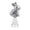 A, variant on Silver Bunny Tree Topper Decoration with Spring Base, Disco Ball Rabbit for Christmas Tree, Easter Party Decor, Retro Sparkling Holiday Ornament for Themed Events