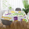 thumbnail image 6 of Coolnut Mardi Gras Rectangle Tablecloth Spill-Proof Polyester Table Cloth Table Cover for Kitchen Dining Picnic Holiday Party Decoration,54"x54", 6 of 7