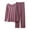 Purple, variant on Pajamas for Women Set 2 Piece Loungewear Set Long Sleeve Crew Neck Ruffle Top Elastic Waist Full Length Pant Light Soft Fall Indoor Women Clothings