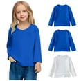 thumbnail image 7 of Busydd 3PC Girls Tops 1-11 Years Casual Round Neck Solid Color Baby Boy Clothes Comfortable Long Sleeve Cotton Girls' Fashion Fall Toddler Boy Clothes 2 Years, 7 of 7