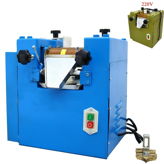 INTBUYING Electric Grinder Lab 3-Roll Grinding Machine for Pigment Grinding Blue 110V 750W