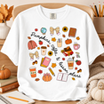 thumbnail image 5 of Pumpkins Coffee and Lesson Plans Teacher T-Shirt, Cute Fall Classroom Graphic Tee, Cozy Autumn School Shirt, Comfort Colors Gift for Teachers - White, M, 5 of 5