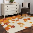 thumbnail image 4 of Thanksgiving Large Area Rugs for Bedroom Living Room, Soft Non Slip Carpet Bedside Rug, Retro Orange Fall Maple Leaves Autumn Rectangular Floor Cover Kitchen Accent Rug 3'x5' for Dining Room/Office, 4 of 9