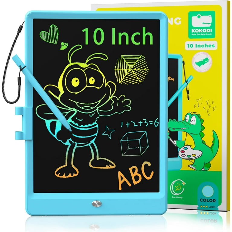 PYTTUR LCD Writing Tablet for Kids 10 Inch Colorful Toddler Doodle