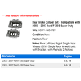 thumbnail image 2 of Rear Brake Caliper Set - Compatible with 2005 - 2007 Ford F-350 Super Duty 2006, 2 of 2