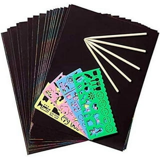 ZMLM Rainbow Scratch Mini Art Notes - 125 Magic Scratch Paper Note Cards  for Kids Toy Arts Crafts DIY Party Favor Supplies for Girls Boys Birthday