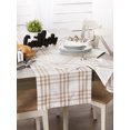 thumbnail image 4 of Contemporary Home Living Farmhouse Windowpane Placemats - 19" - Off-White and Tan - Set of 6, 4 of 8
