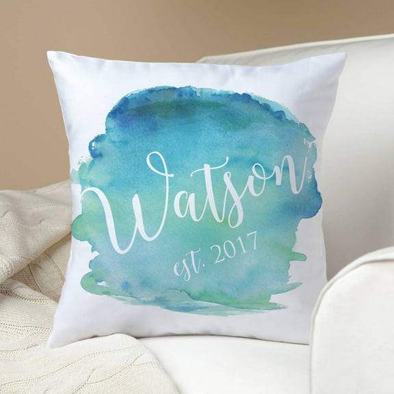 Personalized Throw Pillow - Family Name Splash