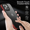 thumbnail image 4 of Casus Frosted Matte Silicone Frame Shockproof Case for Apple iPhone 13 Pro Max - Red, 4 of 7