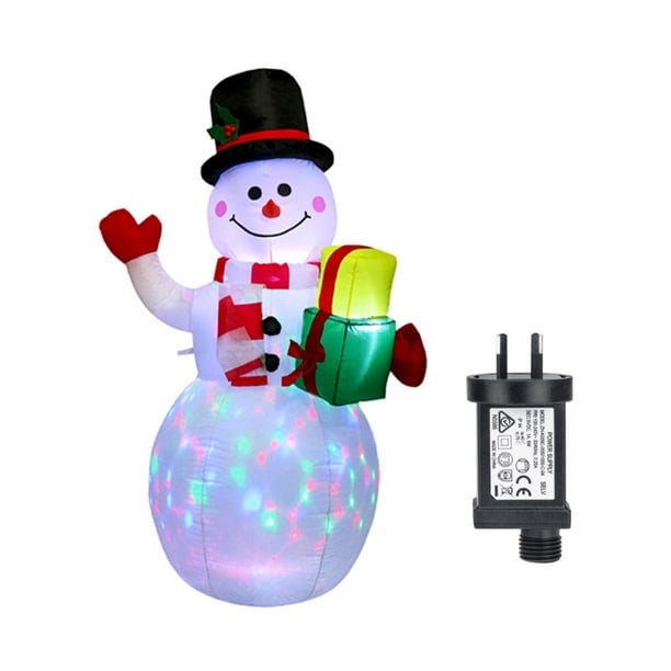 Impermeabilización iluminada para césped de muñeco de nieve de 4,9 pies para jardín interior/exterior