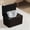 Black, variant on Plastic Facial Tissue Box Cover 7.5x5.1x3.9in - Cell Phone Holder & Paper Organizer for Bathroom Vanity, Kitchen Counter, Bedroom Dresser - White/Gray