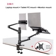 thumbnail image 3 of Bras de Bureau Réglable en Hauteur en Aluminium pour Ordinateur Portable 10-17 Pouces, Facile à Utiliser, 3 of 6