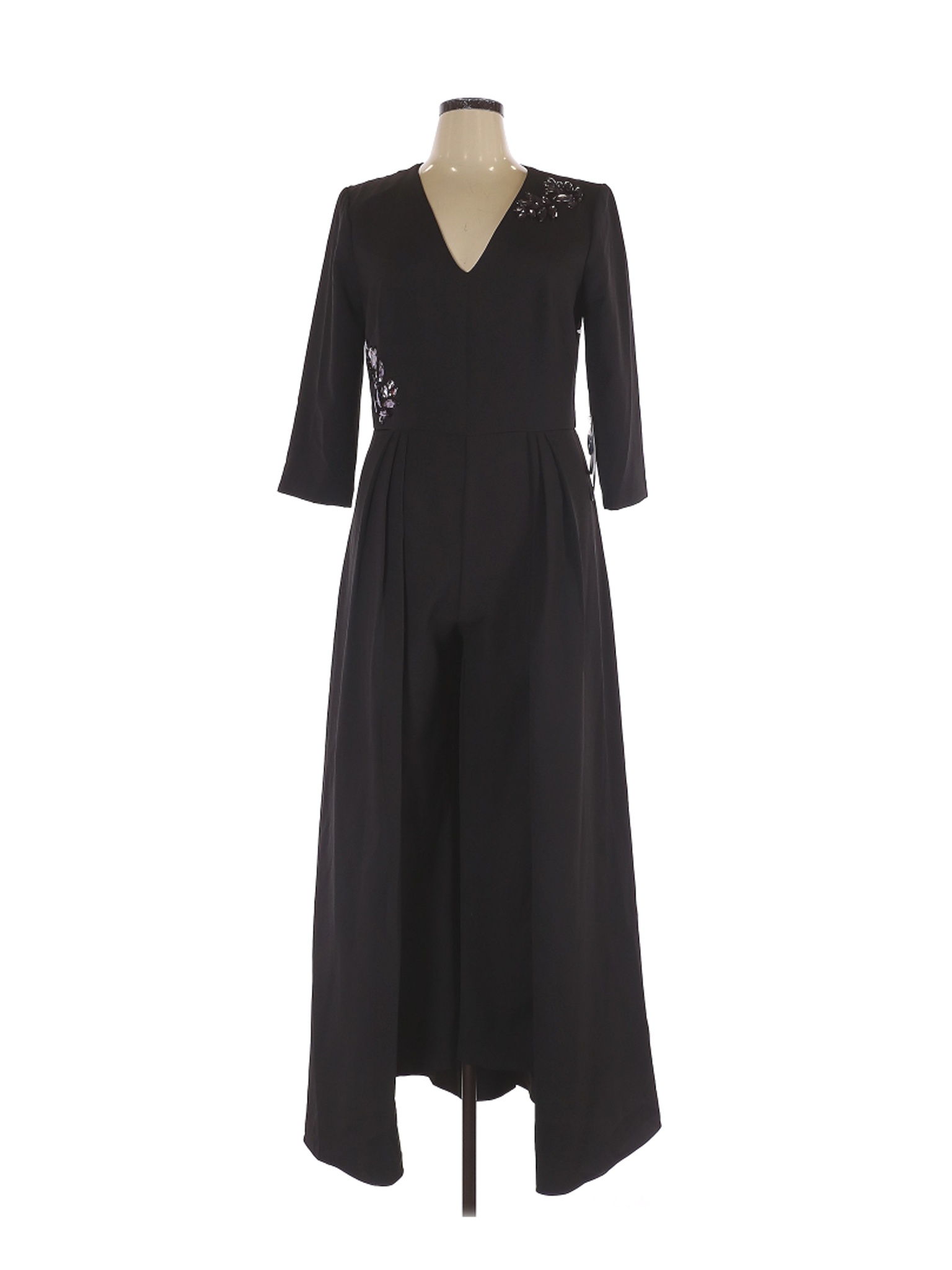 kay unger jumpsuit gown black