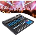 thumbnail image 5 of 8 Channel Mixing Console Audio Mixer Bluetooth USB Audio Interface 48V Phantom Power Mixer Use for Stereo DJ Studio PC Recording Singing Webcast Party (8 Channel Mixer), 5 of 10
