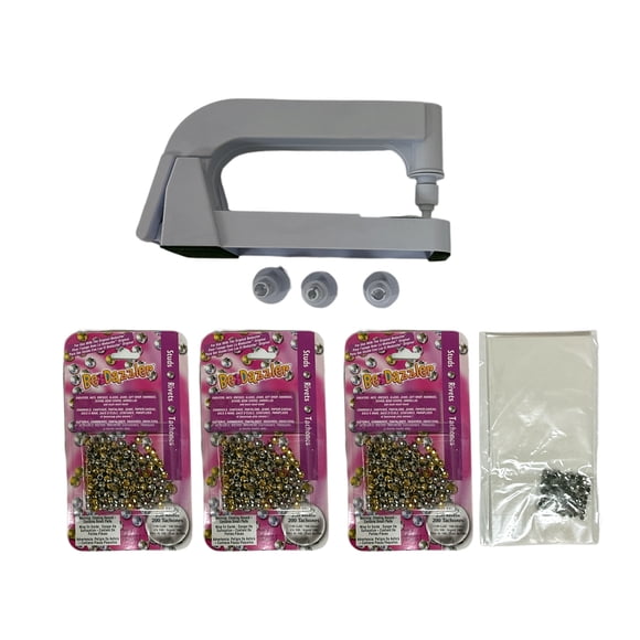 Kit de Tachuelas de Oro y Plata Bedazzler DELUXE 600 pernos TV Time Direct