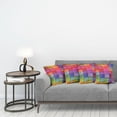 thumbnail image 3 of Ambesonne Abstract Throw Pillow Cover 4 Pack, Rainbow Colors Squares, 24", Multicolor, 3 of 5