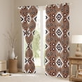 thumbnail image 3 of Manfei Hippie Geometric Aztec Black Out Curtains, Tribal Western Bohemian Curtains Pack of 2 (42x63 Each), Mandala Theme Bedroom Curtains, Curtains and Drapes Bedroom Decor, 3 of 6