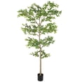 thumbnail image 5 of RosyHaven 8ft Large Faux Black Olive Tree with Realistic Leaves and Trunks, 96"Tall Shady Lady Olive Tree, Artificial Black Olive Tree for Home Office Living Room Patio Dining Room Decor, 5 of 8