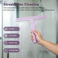 thumbnail image 3 of OVINESY 10" Shower Squeegee for Glass Doors, Streak-Free Silicone Blade, Ergonomic Handle, Built-In Hook, Squeegee for Shower Glass, Bathroom, Tile Walls, Mirrors, Windows, Car Windshields, Purple, 3 of 9