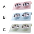 thumbnail image 2 of Methold Cuenco doble para mascotas, platos de alimentación de animales de acero inoxidable, soporte extraíble para agua y comida Suministros para gatos rosado, 2 of 6
