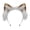 Brown camel white, variant on Cartoon Cats Ears Hairband For Girls And Women Adjustable Tail Ear Headwear for Festival Celebrations Parties