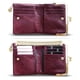 thumbnail image 3 of Cartera pequeña para mujer con protección RFID, monedero compacto plegable de piel estilo vintage con cremallera y cierre de broche., 3 of 6
