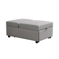 thumbnail image 3 of Caskey Convertible Ottoman Sleeper Bed Chair, Light Gray Vinyl, 3 of 8