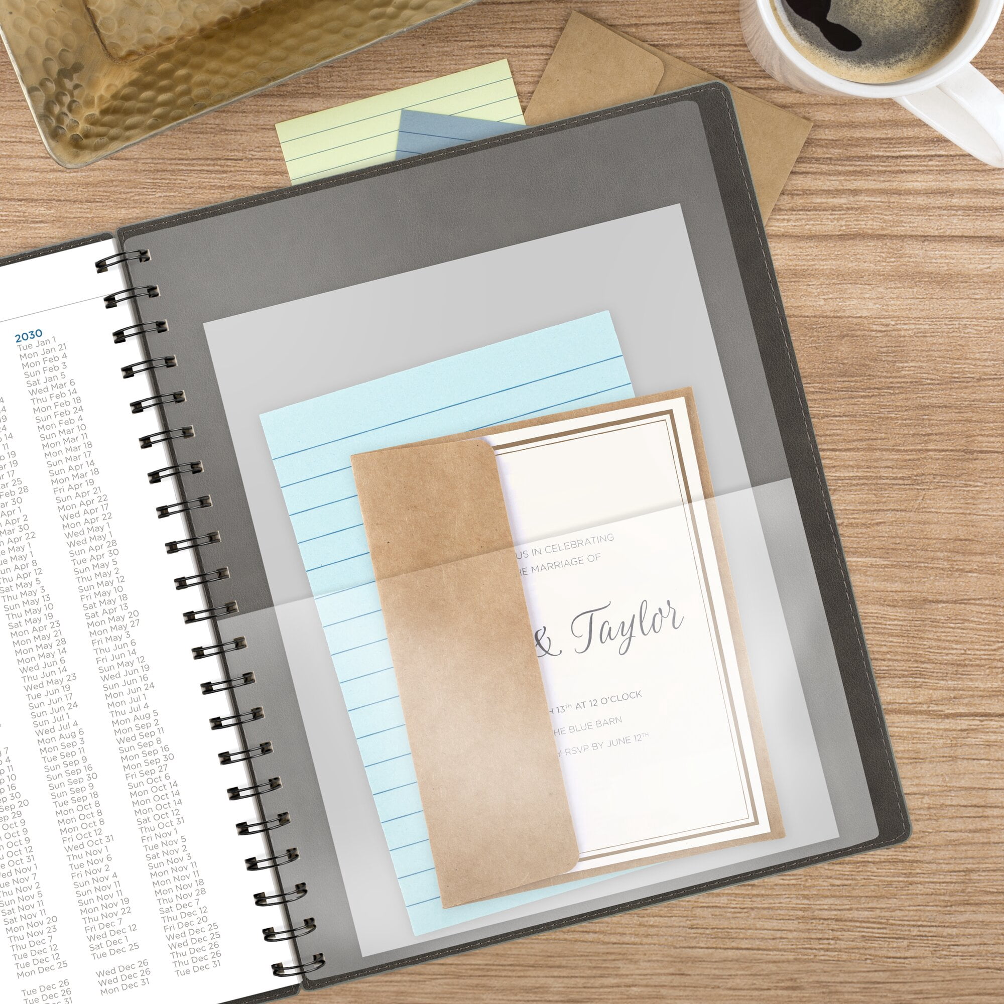 AT-A-GLANCE Signature Collection 2027 Weekly Monthly Planner Gray Large 8 12 x