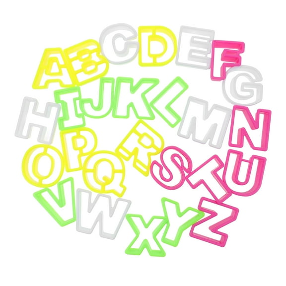 OUNONA 26PCS Alphabet Letter Cookie Cutters Set for Fondant, Biscuit, Cake Decorating, Embossing Mold, Ice Topper Tools