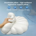 thumbnail image 5 of COOKCOK Ergonomic Cervical Memory Foam Pillow for Neck Pain Relief, Cooling Shell Cloud Bed Pillow for Side Back Sleepers, Grey, 5 of 7