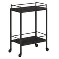 thumbnail image 1 of Henn&Hart 23" Black Grain Metal Bar Cart, 1 of 9